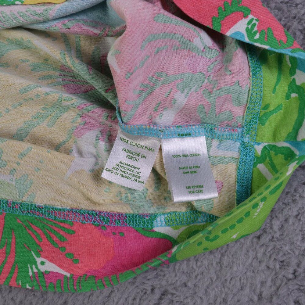 Lilly Pulitzer Britton T-Shirt Dress Womens XL Multicolor Floral Beach Tropical - Picture 5 of 9